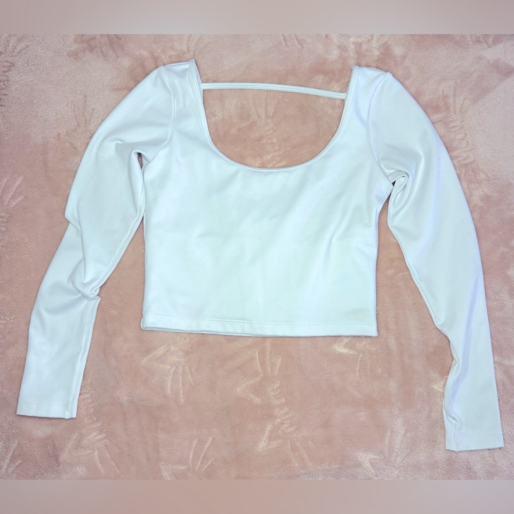 Crop Top Gilly Hicks by Hollister - Long Sleeve - White - Size S